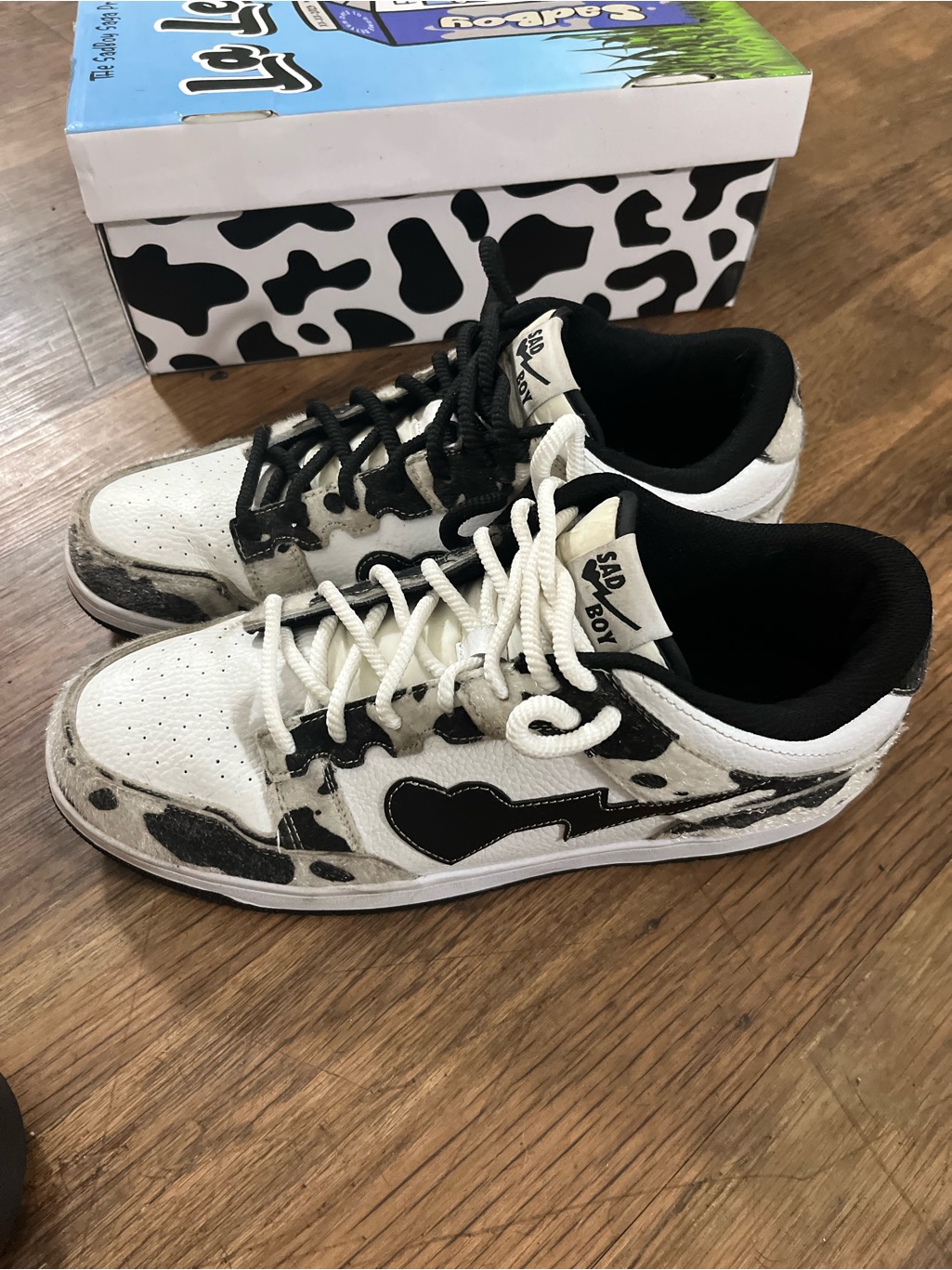Sad Boy Saga La Leche Forever Hungry - Black & White Very Rare Size 13